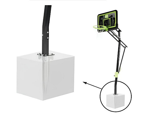 Стійка баскетбольна EXIT Galaxy 365 см, чорно-зелена