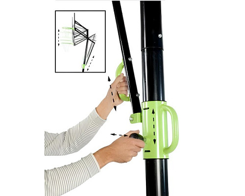 Стійка баскетбольна EXIT Galaxy 365 см, чорно-зелена