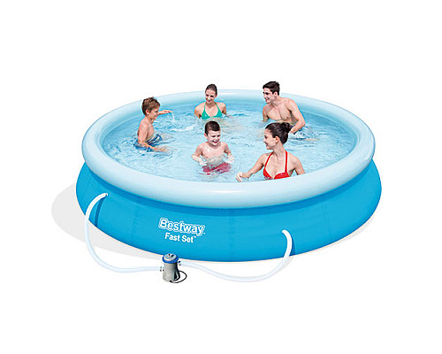 Басейн надувний дитячий Fast Set Bestway 57274 366 x 76 см + насос