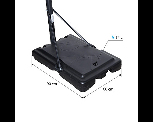 Стійка баскетбольна NILS ZDK319E 305 см, чорно-жовта