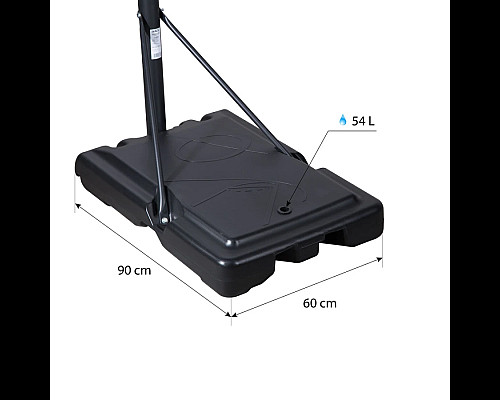 Стійка баскетбольна NILS ZDK321 305 см, чорно-сіра