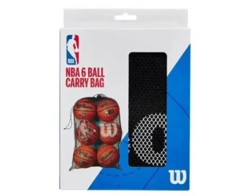Сітка для м'ячів Wilson W NBA 6 BALL MESH CARRY BAG BK, чорна