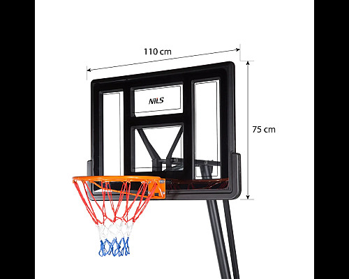 Стійка баскетбольна NILS ZDK520 305 см, чорна