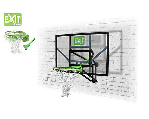 Щит баскетбольний Exit Galaxy 45 см, чорно-зелений