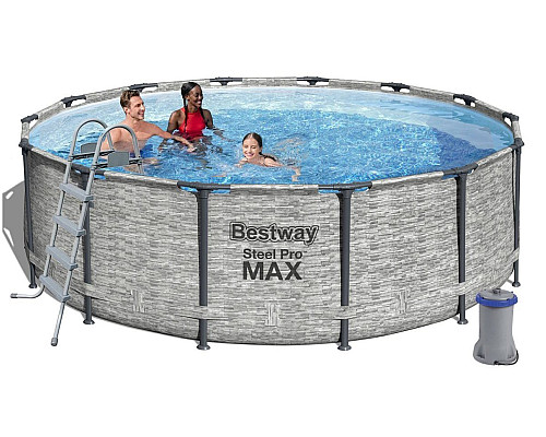 Басейн каркасний Bestway 5619d, 427 x 122 см - сірий
