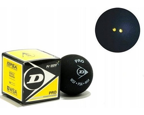 М'ячі для сквошу Dunlop PRO WSF/PSA 3 шт, чорні