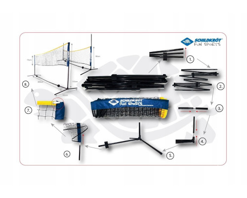Сітка 3в1 для бадмінтону, тенісу, волейболу Schildkrot