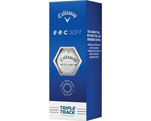 М'ячі для гольфу Callaway ERC Soft Triple Track 2023 12 шт, білі