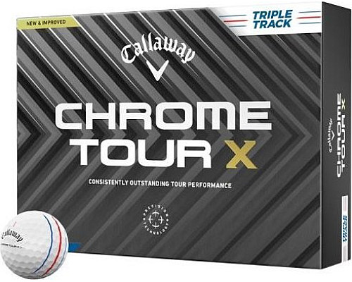 М'ячі для гольфу Callaway Chrome Tour X Triple Track 12 шт, білі