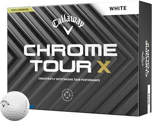 М'ячі для гольфу Callaway Chrome Tour X 12 шт, білі