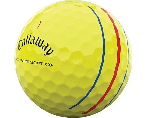 М'ячі для гольфу Callaway Chrome Soft X Triple Track 12 шт, жовті