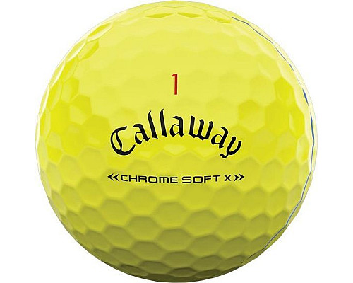 М'ячі для гольфу Callaway Chrome Soft X Triple Track 12 шт, жовті