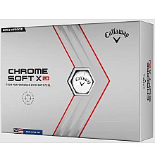 М'ячі для гольфу Callaway Chrome Soft X LS 12 шт, білі