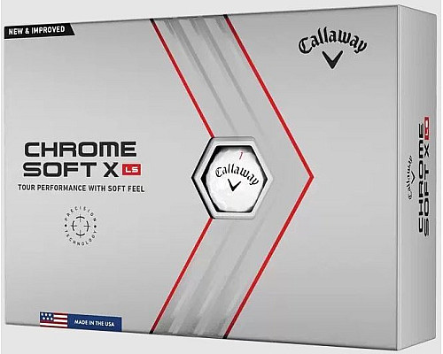 М'ячі для гольфу Callaway Chrome Soft X LS 12 шт, білі