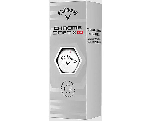 М'ячі для гольфу Callaway Chrome Soft X LS 12 шт, білі