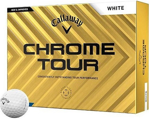 М'ячі для гольфу Callaway Chrome Tour 12 шт, білі