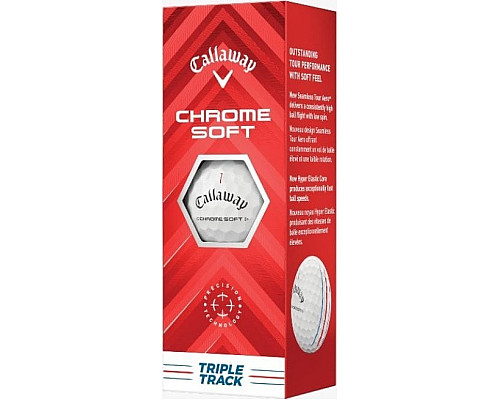 М'ячі для гольфу Callaway Chrome Soft Triple Track 2024 12 шт, білі