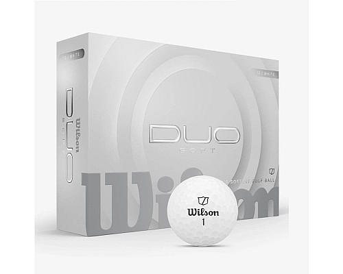 М'ячі для гольфу Wilson Duo Soft 2025 12 шт, білі