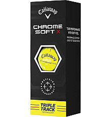 М'ячі для гольфу Callaway Chrome Soft X Triple Track 3 шт, жовті