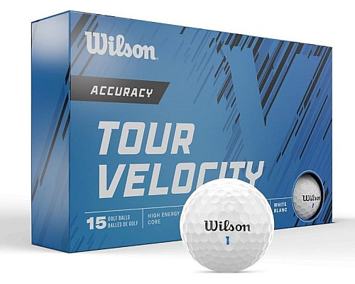 М'ячі для гольфу Wilson Tour Velocity Accuracy 15 шт, білі