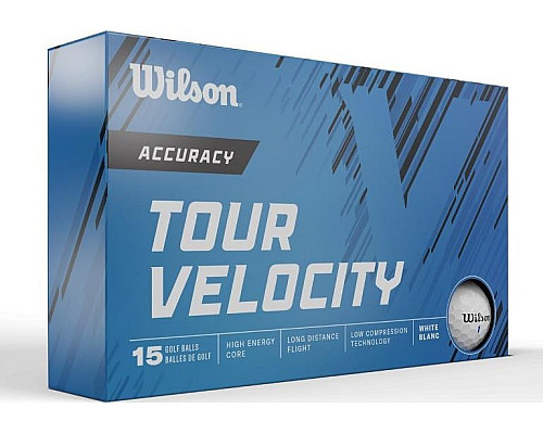 М'ячі для гольфу Wilson Tour Velocity Accuracy 15 шт, білі