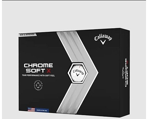 М'ячі для гольфу Callaway Chrome Soft X 12 шт, білі
