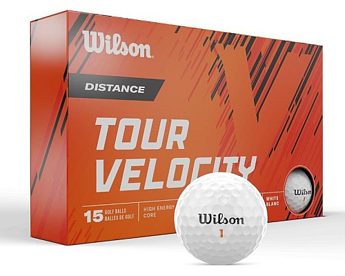 М'ячі для гольфу Wilson Tour Velocity Distance 15 шт, білі