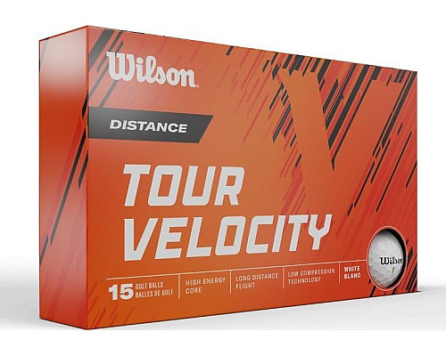 М'ячі для гольфу Wilson Tour Velocity Distance 15 шт, білі