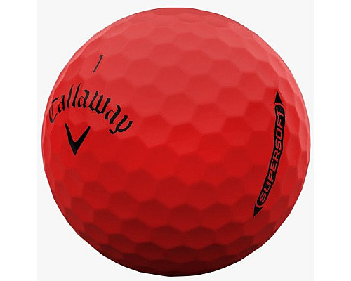 М'ячі для гольфу Callaway Supersoft 12 шт, червоний