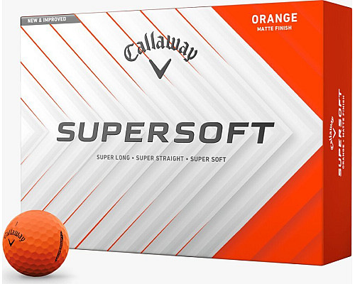 М'ячі для гольфу Callaway Supersoft 12 шт, помаранчеві