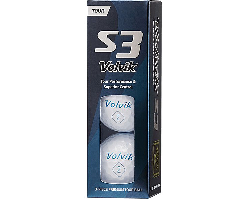 М'ячі для гольфу Volvik Tour S3 12 шт, білі