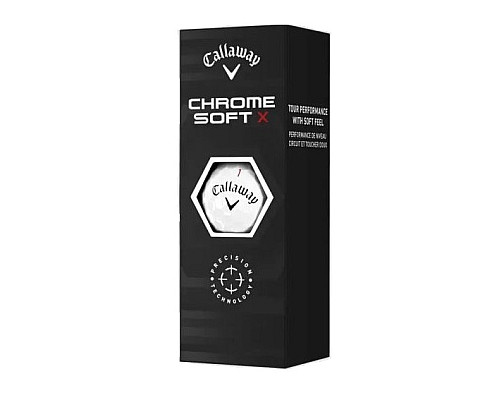 М'ячі для гольфу Callaway Chrome Soft X 3 шт, білі