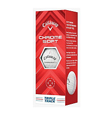 М'ячі для гольфу Callaway Chrome Soft TripleTrack 2024 3 шт, білі