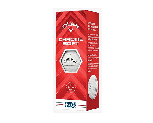 М'ячі для гольфу Callaway Chrome Soft TripleTrack 2024 3 шт, білі