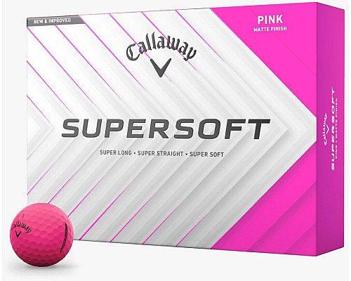 М'ячі для гольфу Callaway Supersoft 2025 12 шт, рожеві
