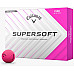 М'ячі для гольфу Callaway Supersoft 2025 12 шт, рожеві