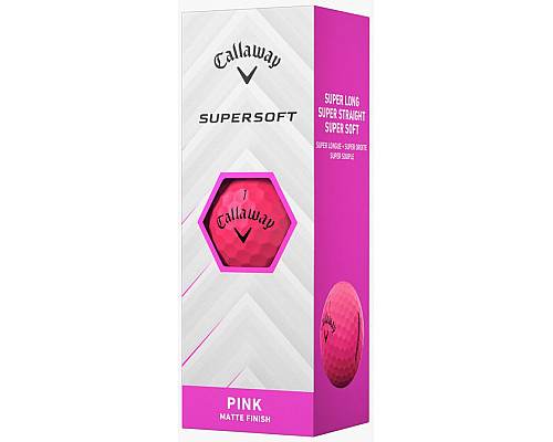 М'ячі для гольфу Callaway Supersoft 2025 12 шт, рожеві