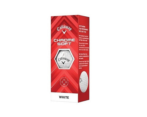 М'ячі для гольфу Callaway Chrome Soft 2024 3 шт, білі