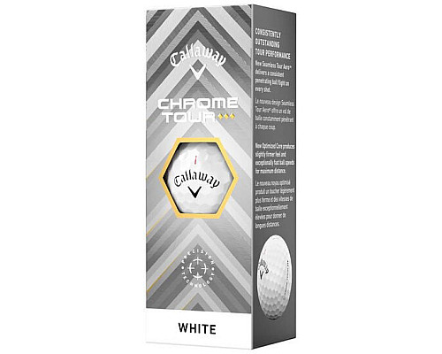 М'ячі для гольфу Callaway Chrome Tour Triple Diamond 2025 12 шт, білі