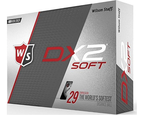 М'ячі для гольфу Wilson Staff DX2 Soft 12 шт, білі