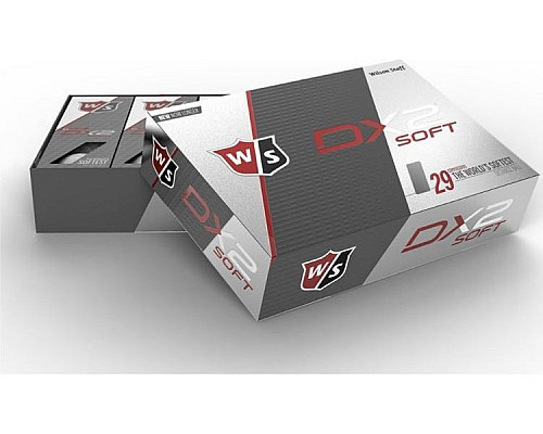М'ячі для гольфу Wilson Staff DX2 Soft 12 шт, білі