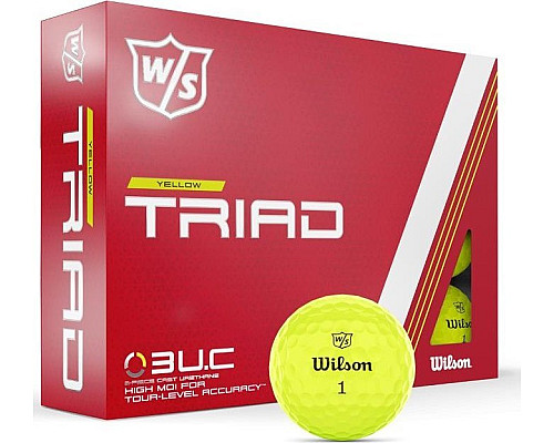 М'ячі для гольфу Wilson Staff TRIAD 12 шт, жовті