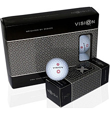 М'ячі для гольфу Vision PRO-TOUR X * WJB 12 шт, біло-червоний