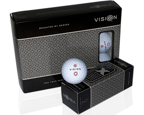 М'ячі для гольфу Vision PRO-TOUR X * WJB 12 шт, біло-червоний