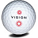 М'ячі для гольфу Vision PRO-TOUR X * WJB 12 шт, біло-червоний