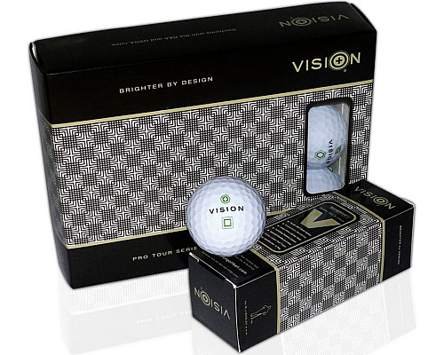 М'ячі для гольфу Vision PRO-TOUR X * WJB 12 шт, біло-зелені