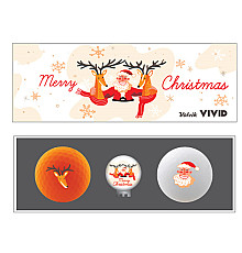 М'ячі для гольфу Volvik Christmas 2 шт, біло-помаранчевий