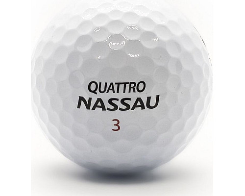 М'ячі для гольфу Nassau Quattro 12 шт, білі