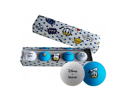 М'ячі для гольфу Volvik Disney Donald 4 шт, блакитно-сірі