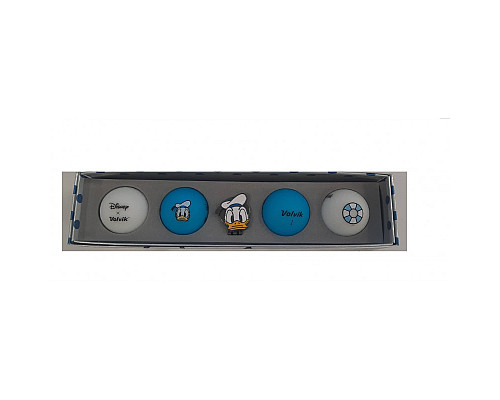 М'ячі для гольфу Volvik Disney Donald 4 шт, блакитно-сірі
